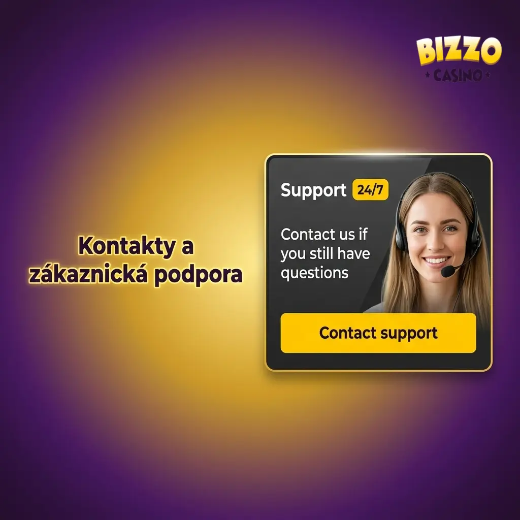 Zákaznická podpora Bizzo Casino – live chat, e-mail a FAQ pro dotazy k vkladům, bonusům a verifikaci účtu