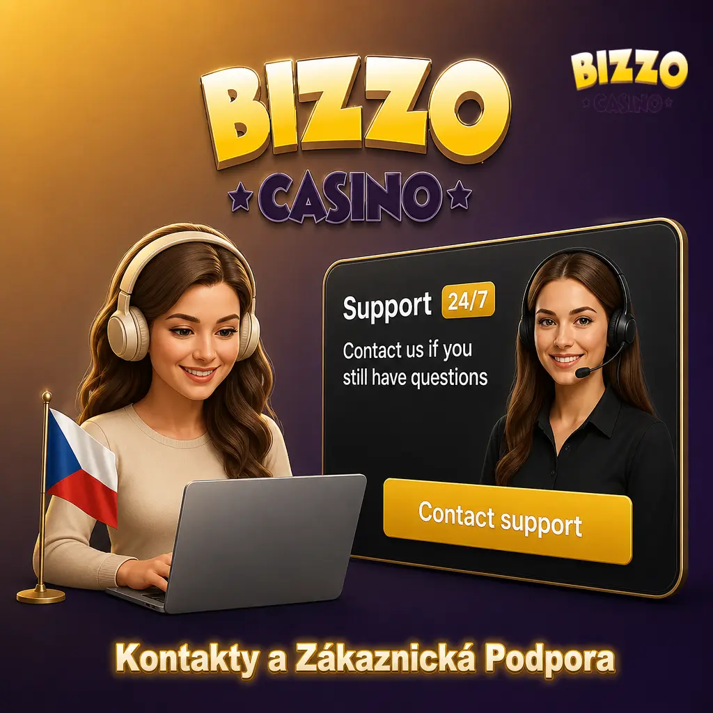 Zákaznická podpora Bizzo casino – živý chat, e-mail a centrum nápovědy dostupné nonstop 24/7
