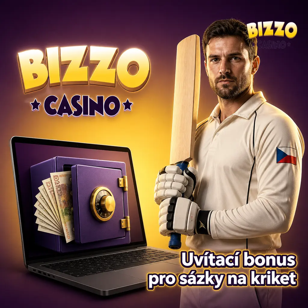 Uvítací bonus 125% až 31 250 CZK + 125 zatočení zdarma v Bizzo casino pro sázky na kriket s kódem BIZZO125