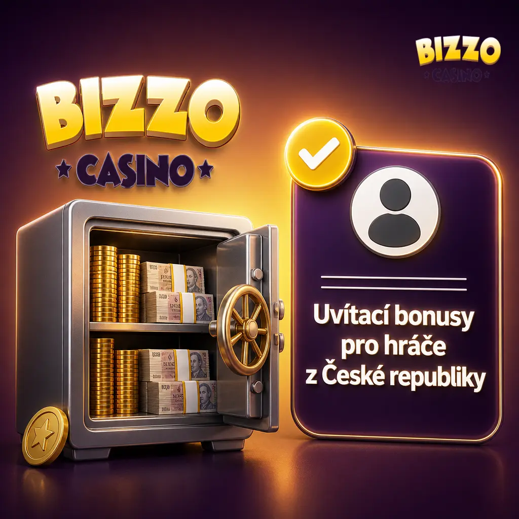 Uvítací bonus Bizzo casino: 125 % až 31 250 Kč a 125 zatočení zdarma pro nové hráče z ČR