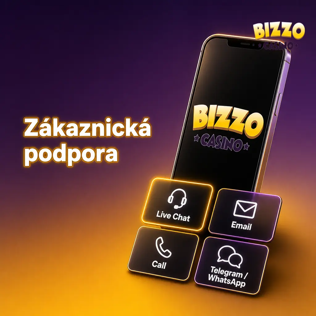 Zákaznická podpora Bizzo Casino: live chat, e-mail a FAQ sekce pro hráče z Česka