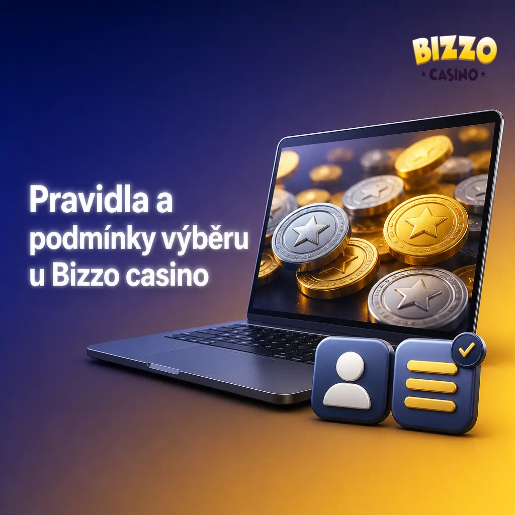 Pravidla výběru v Bizzo casinu: KYC verifikace, sázkové podmínky, limity a platební metody pro hráče v ČR